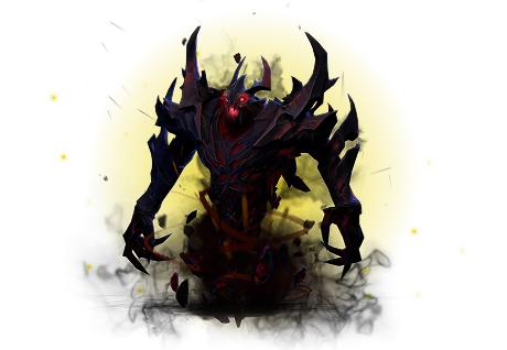 Enorm demonisch fantasiewezen met donkere texturen en een krachtig silhouet, ideaal voor het ontwerpen van eindbazen of vijanden.